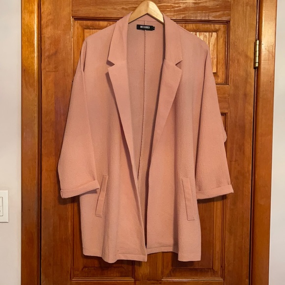 Missguided Pink Duster Blazer - Picture 1 of 4